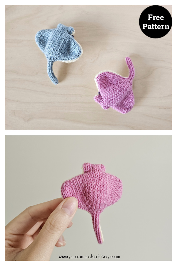 Manta Ray Toy Free Knitting Pattern