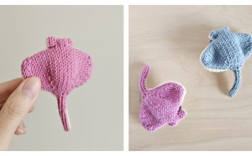 Manta Ray Toy Free Knitting Pattern