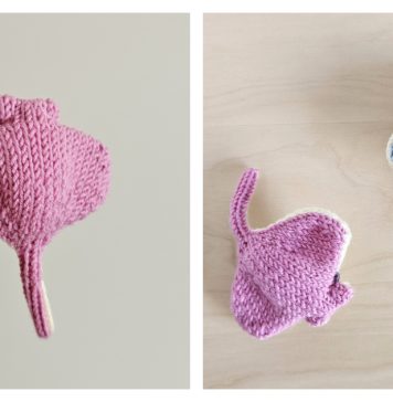 Manta Ray Toy Free Knitting Pattern
