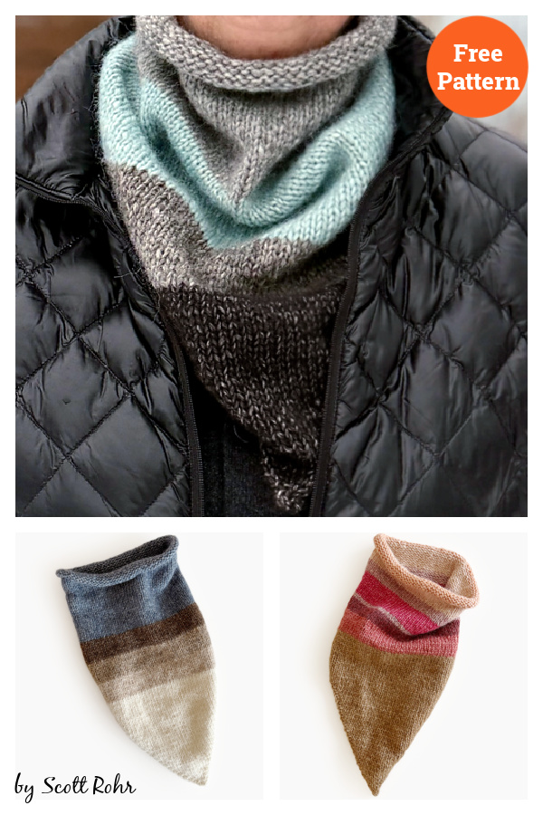 Open Coat Cowl Free Knitting Pattern