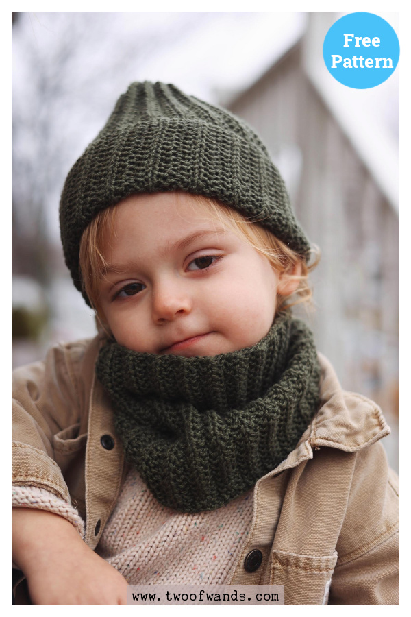 Trailway Hat and Cowl Set Free Knitting Pattern