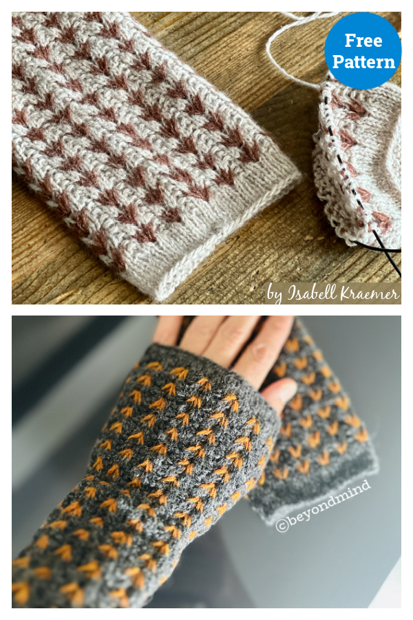 Dip It Wrist Warmers Free Knitting Pattern