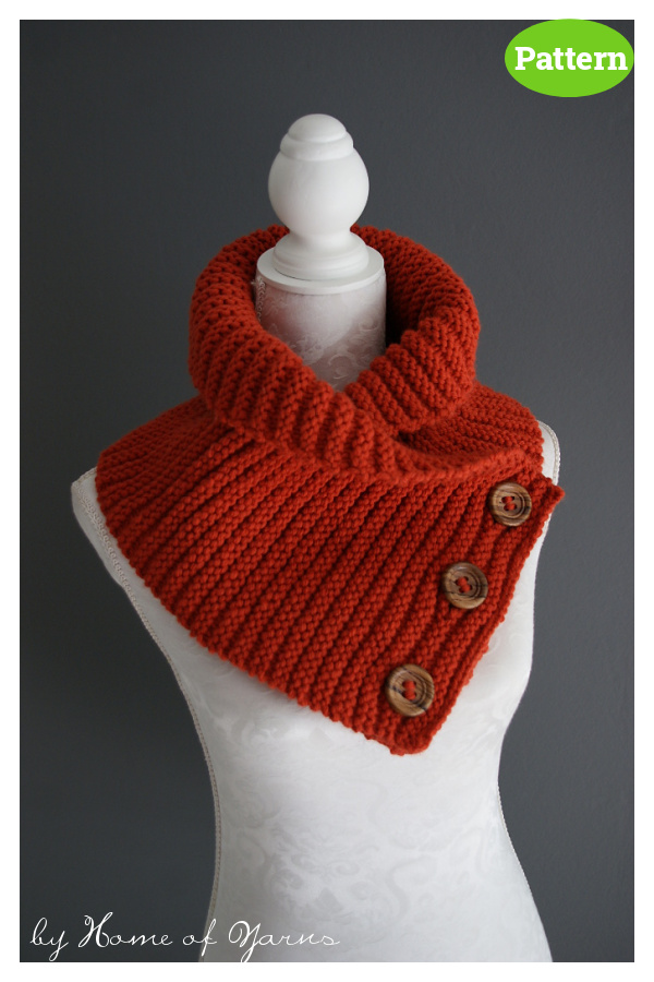 Fabulous Ribbed Cowl Scarf Knitting Pattern