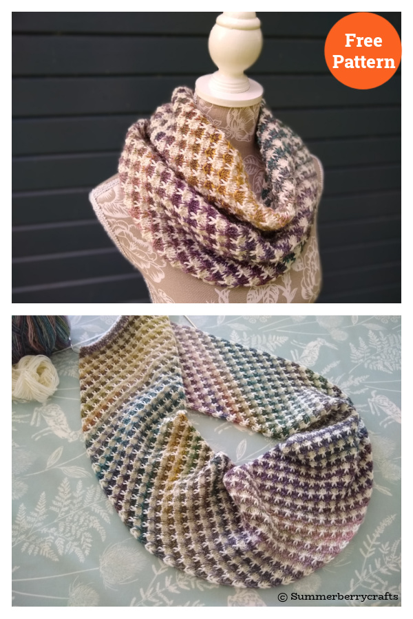 Just Tone It Cowl Free Knitting Pattern 