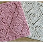 Lace Hearts Block Free Knitting Pattern
