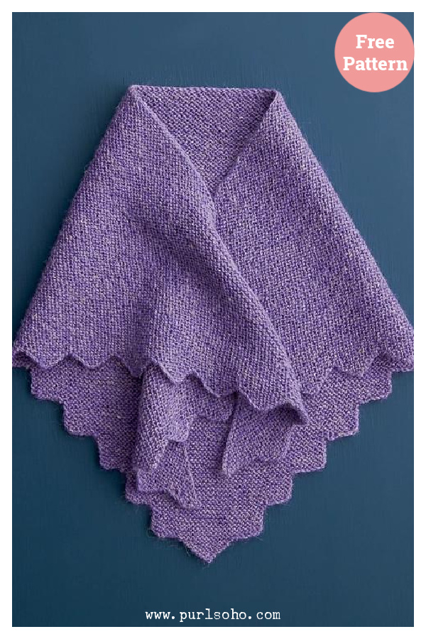 Larkspur Bandana Free Knitting Pattern