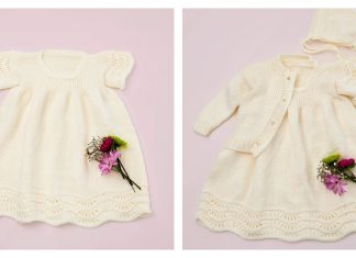 Luster Lace Kids Dress Free Knitting Pattern