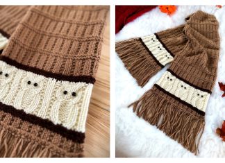 Owl Scarf Free Knitting Pattern