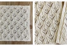 Peony Path Lace Block Free Knitting Pattern