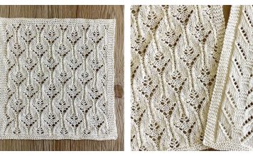 Peony Path Lace Block Free Knitting Pattern Peony Path Lace Block Free Knitting Pattern