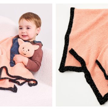Pig Lovey and Blanket Set Free Knitting Pattern