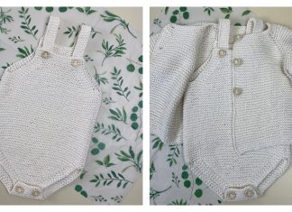Simple Baby Bodysuit Free Knitting Pattern and Video Tutorial