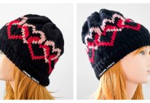 Tangled Hearts Hat Free Knitting Pattern Tangled Hearts Valentines Hat Free Knitting Pattern