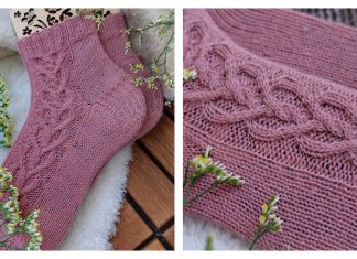 Twisted Hearts Socks Free Knitting Pattern