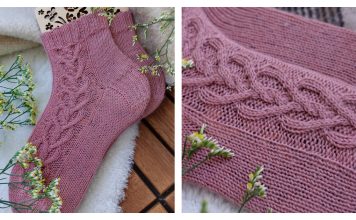 Twisted Hearts Socks Free Knitting Pattern