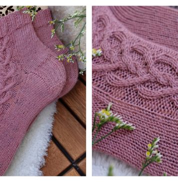 Twisted Hearts Socks Free Knitting Pattern