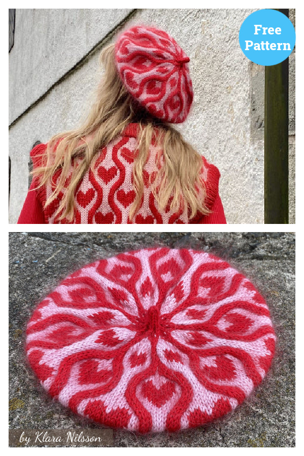 Twisted Love Beret Free Knitting Pattern