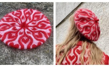 Twisted Love Beret Free Knitting Pattern