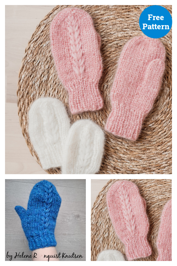 Wisteria Mittens Free Knitting Pattern
