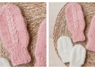 Wisteria Mittens Free Knitting Pattern