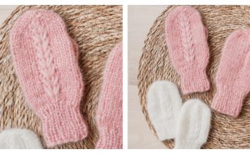 Wisteria Mittens Free Knitting Pattern