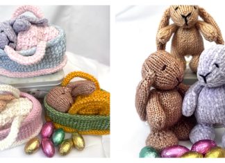 Baby Bunny and Crib Knitting Pattern