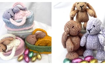 Baby Bunny and Crib Knitting Pattern