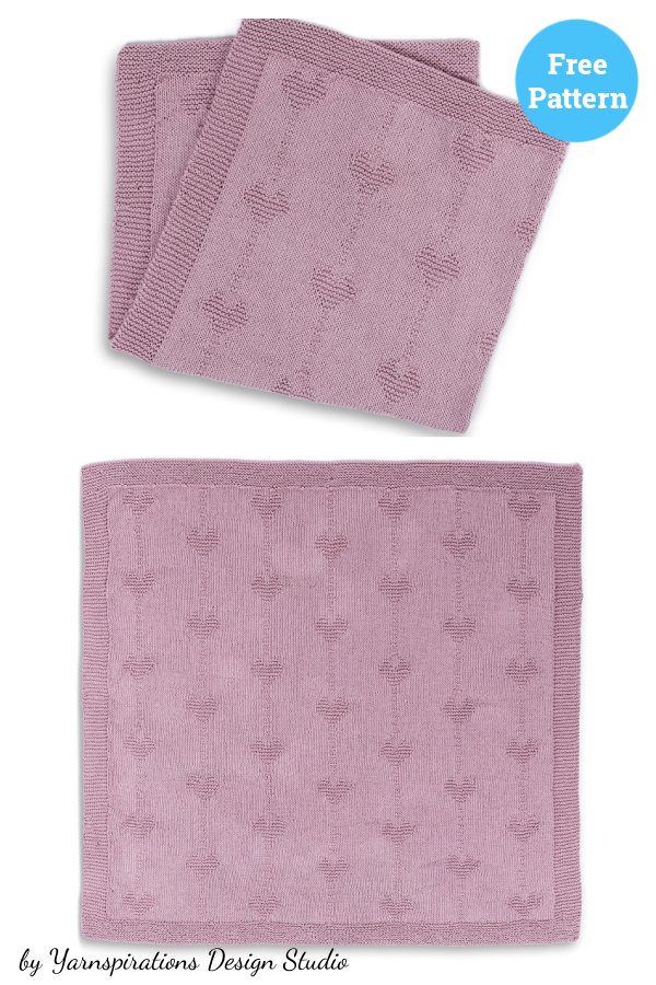 Belle Coeur Baby Blanket Free Knitting Pattern