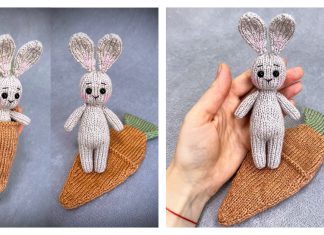 Bunny In A Carrot Bed Knitting Pattern