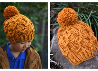 Checkered Twist Slouch Free Knitting Pattern