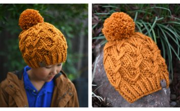 Checkered Twist Slouch Free Knitting Pattern