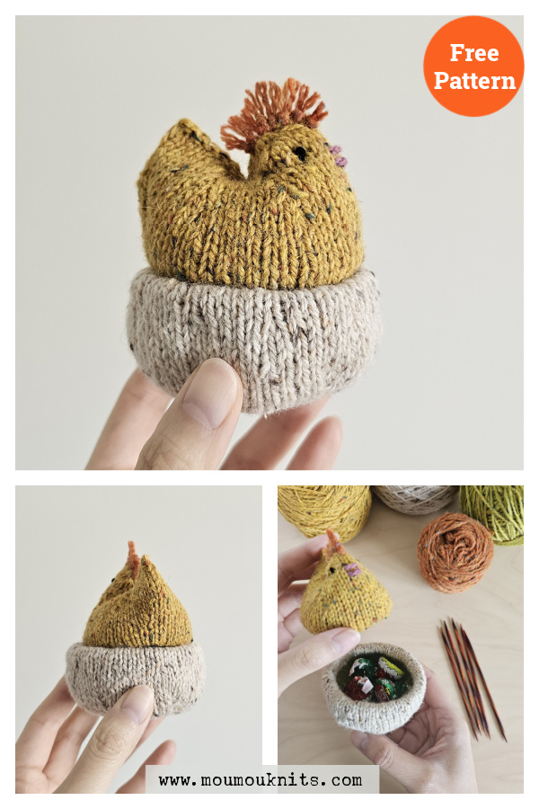 Chicken Chocolate Basket Free Knitting Pattern