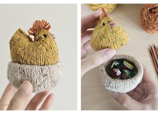 Chicken Chocolate Basket Free Knitting Pattern