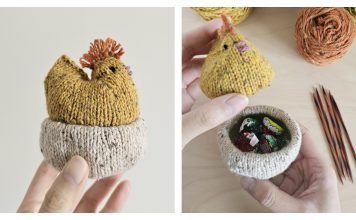 Chicken Chocolate Basket Free Knitting Pattern