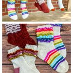 Ruffled Feathers Socks Free Knitting Pattern