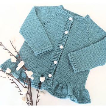 Sweet Ruffle Cardigan Knitting Pattern