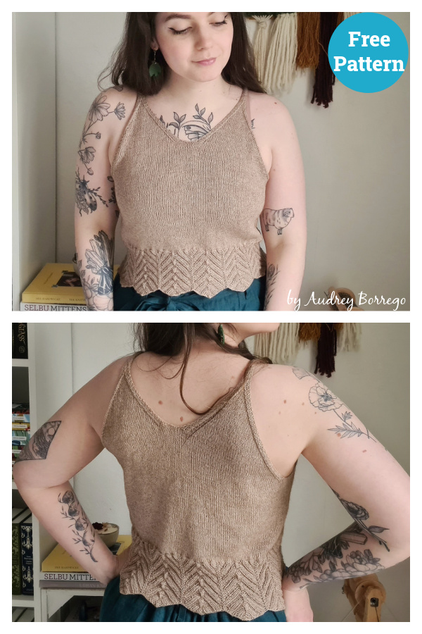 Ananke Camisole Top Free Knitting Pattern