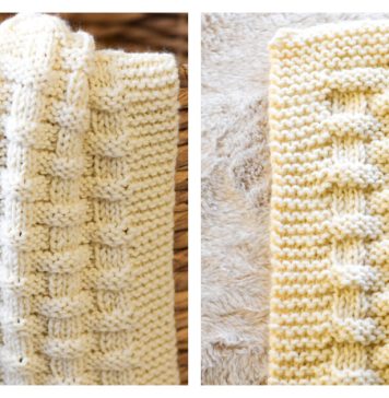 Basketweave Snuggles Blanket Free Knitting Pattern
