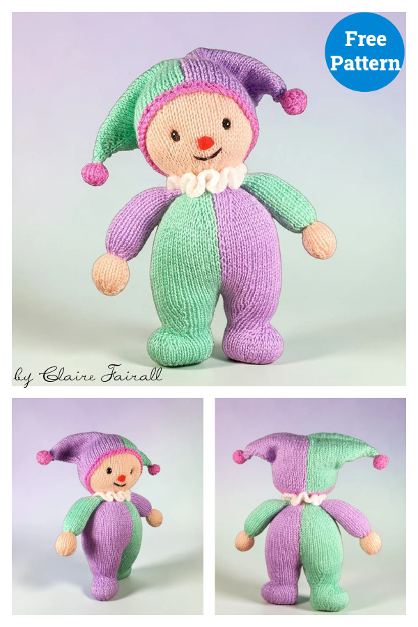 Binky Clown Free Knitting Pattern