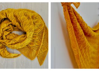 Falling Leaves Shawl Free Knitting Pattern