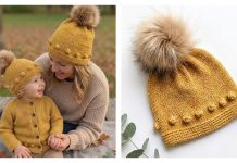 Hello Sunshine Bobble Beanie Free Knitting Pattern