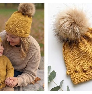 Hello Sunshine Bobble Beanie Free Knitting Pattern