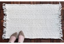 Herringbone Rug Free Knitting Pattern