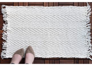 Herringbone Rug Free Knitting Pattern