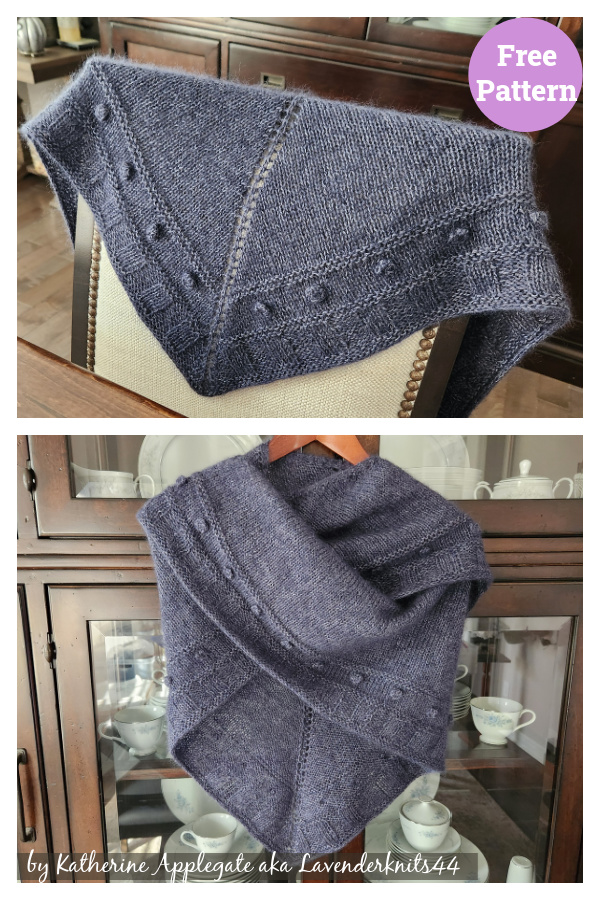 Lavender Lane Shawl Free Knitting Pattern