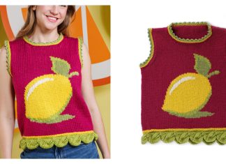 Lemon-y Vest Free Knitting Pattern