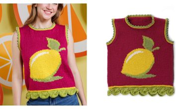 Lemon-y Vest Free Knitting Pattern