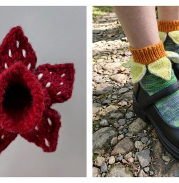 Petal Cuff Free Knitting Pattern