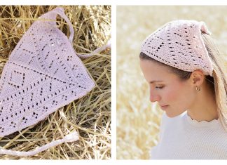 Rosy Rhythm Bandana Free Knitting Pattern