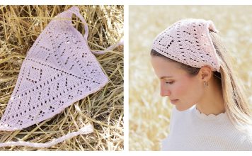 Rosy Rhythm Bandana Free Knitting Pattern
